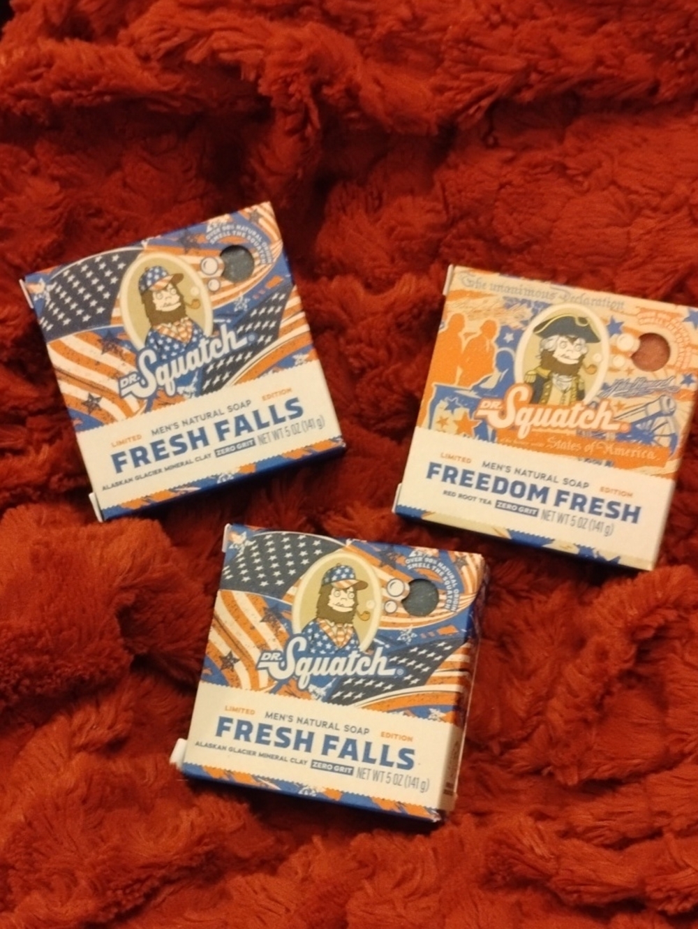 Dr Squatch Men's Natural Soap - Fresh Falls & Freedom Fresh